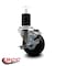 Service Caster 3.5'' Hard Rubber Swivel 1-3/4'' Expanding Stem Caster with Brake SCC-EX20S3514-HRS-TLB-134 - alternate 3